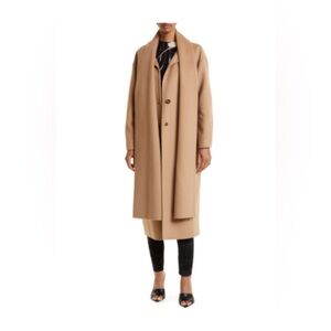 Ted Baker Solanna Scarf Collar Coat Camel Size 2